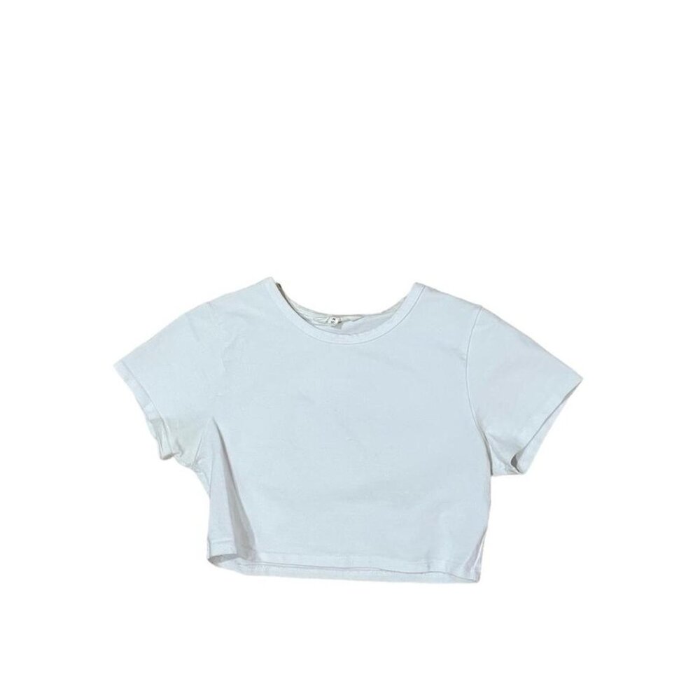 Glassons White Baby Cropped Tee